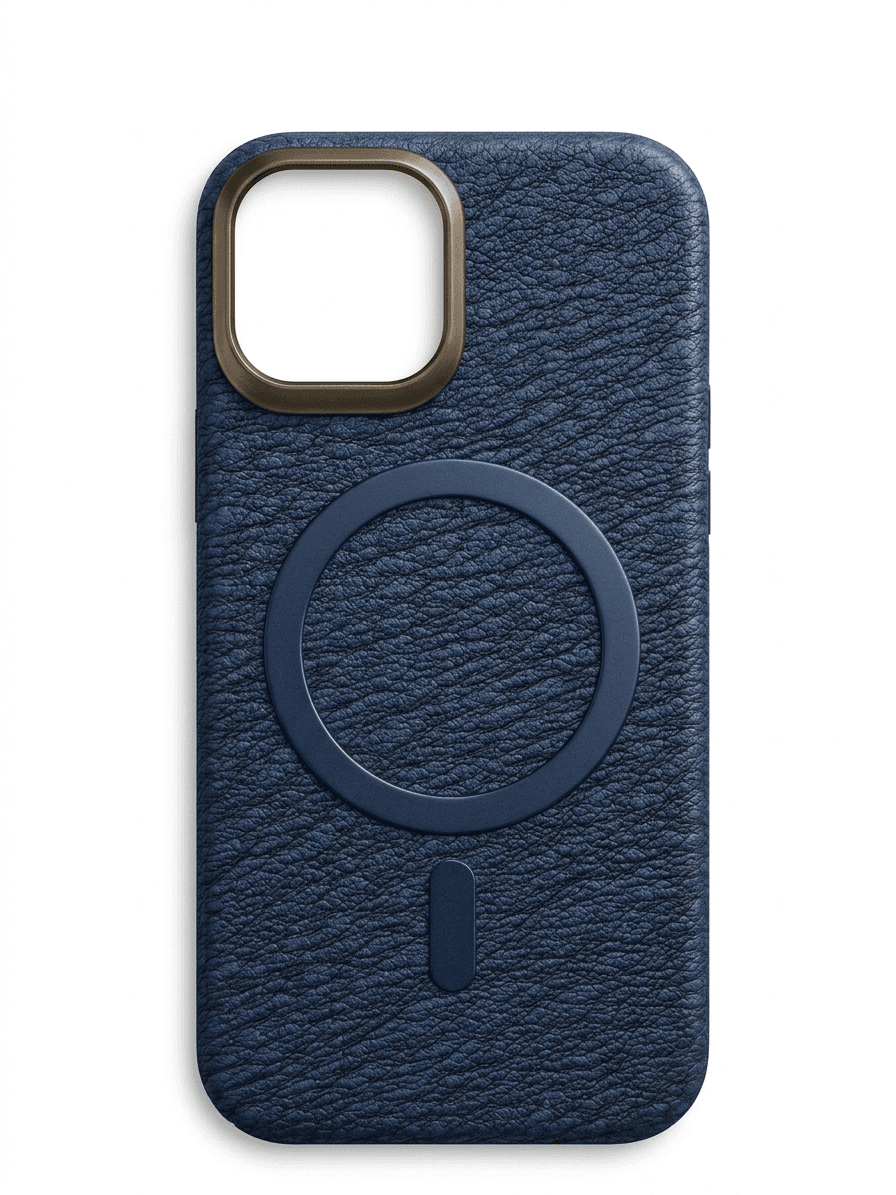 iPhone 15 Pro SleeCase Leather - iPhone 15 Pro Blue
