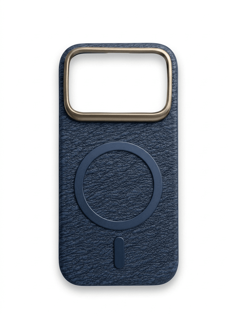 IPhone 17 Pro SleeCase Leather Texture IPhone 17 Pro Blue
