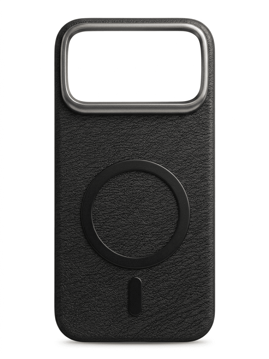 iPhone 17 Pro Max SleeCase Leather - iPhone 17 Pro Max Black